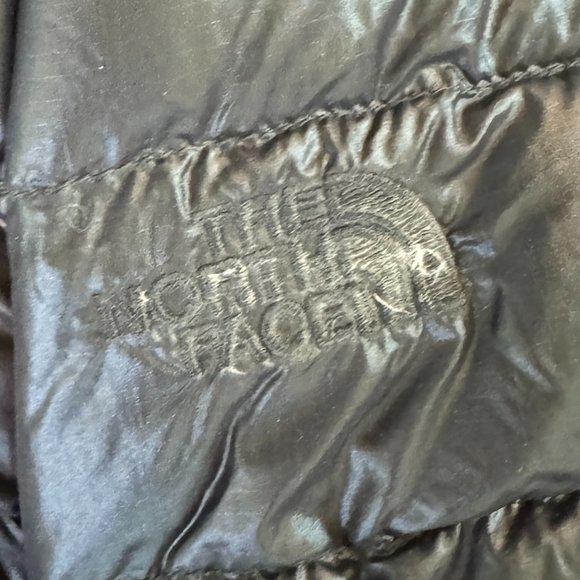 North Face Womens 550 Black Long Puffer Hooded Parka Jacket Small - Picture 8 of 10